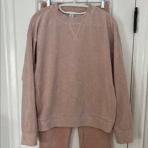H&M Light Pink Ribbed Set